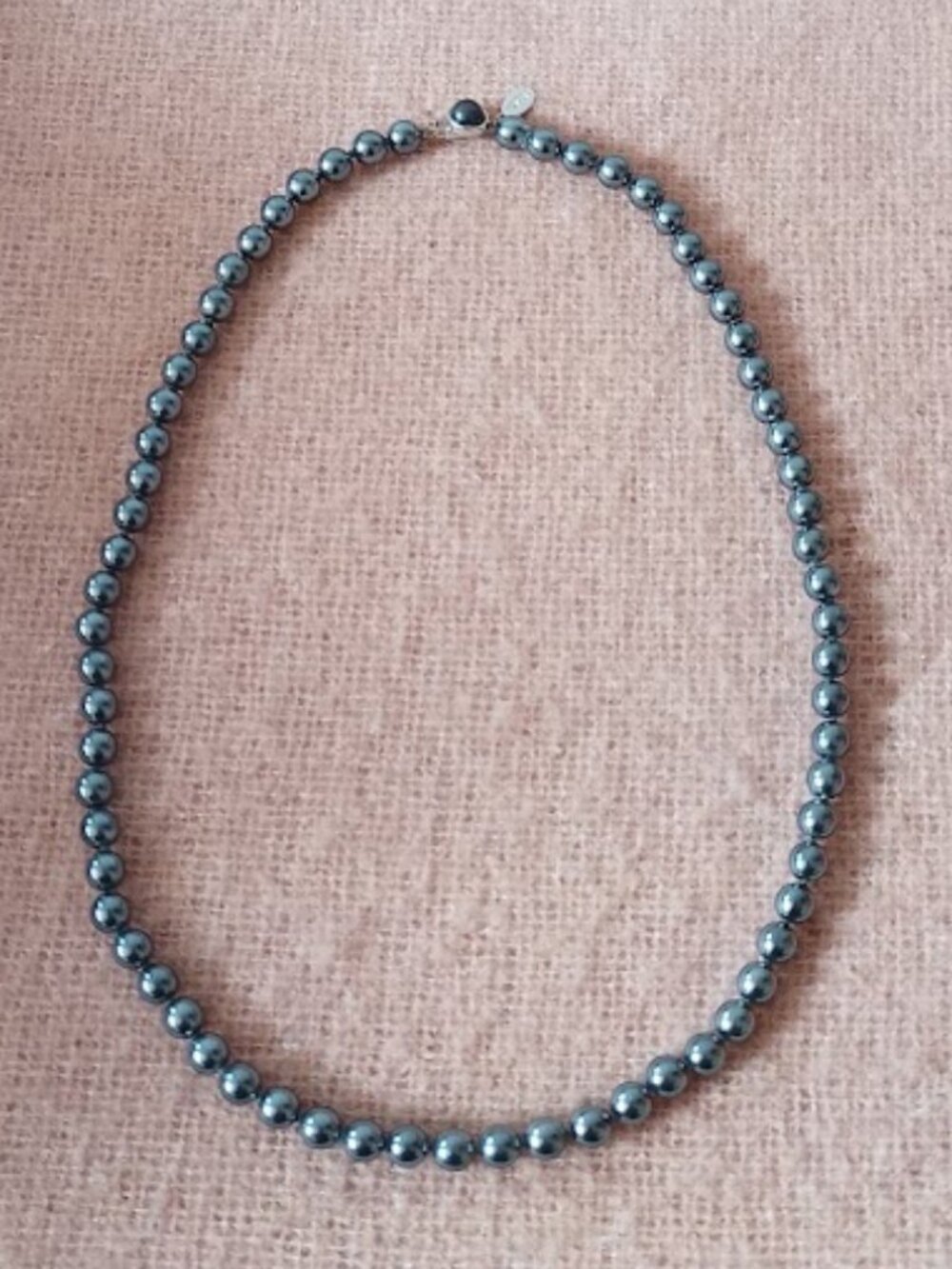 Talbot's Metallic Bead Faux Pearl Necklace